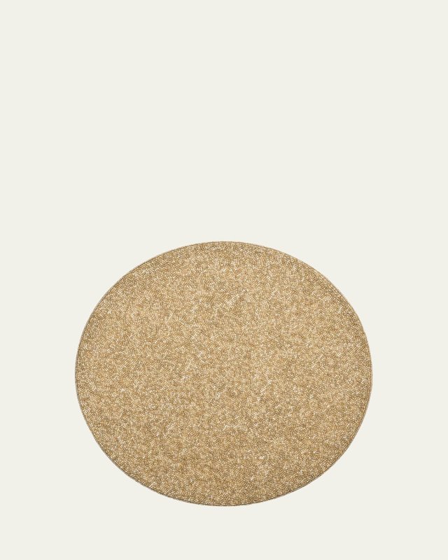 Vermicelli Beaded Placemat, Champagne